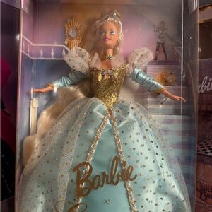 Barbie Cinderella Princess Doll in Gold and Blue Gown